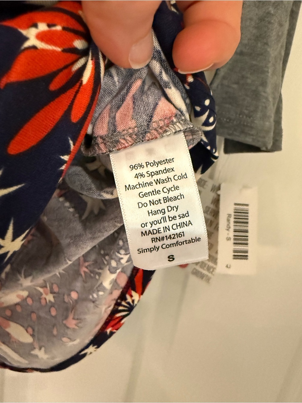 Lularoe Randy Navy & Red Fireworks Raglan Shirt - Picture 3 of 3